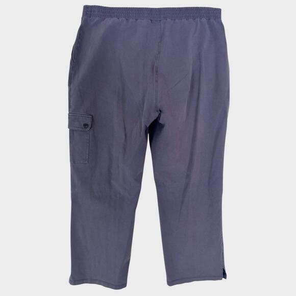 Susan Graver Weekend Gray Pants LT Large Tall Capri - Picture 7 of 8